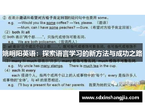 姚明阳英语：探索语言学习的新方法与成功之路